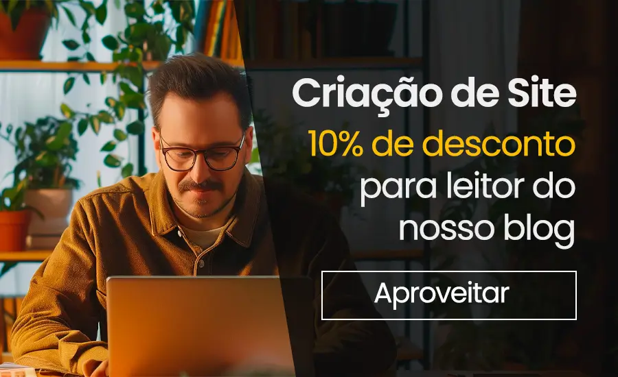 Criaação de site com desconto de 10%